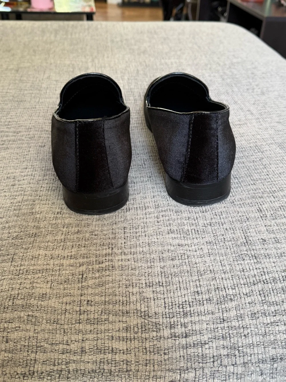 Men’s Vittorio Russo Black Velvet Loafers Size 11